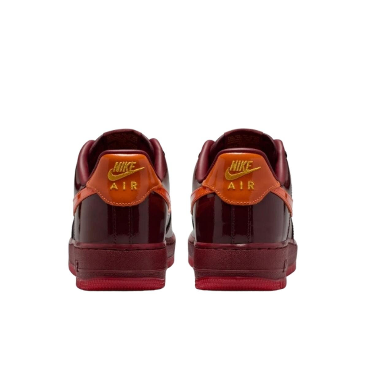 Chaussures  Air Force 1 Low Patent Leather Dark Team Red Safety Orange 4/5