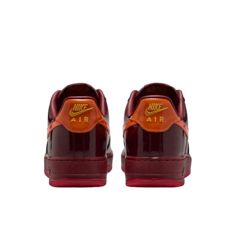 Air Force 1 Low Patent Leather Dark Team Red Safety Orange