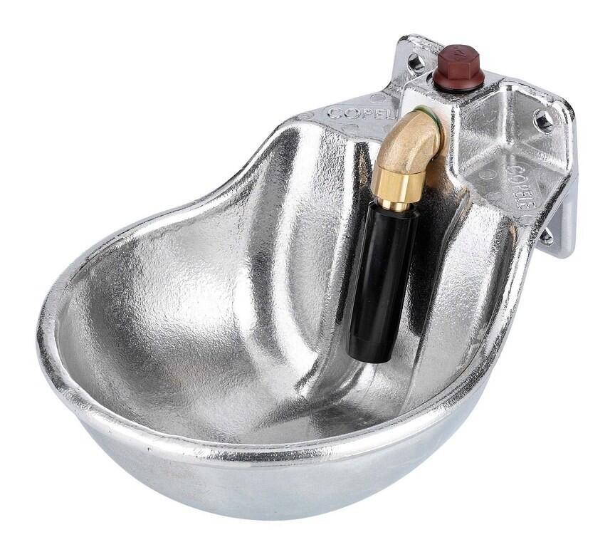 Bebedero para caballos B-4 Aluminio Pulido  | Equitación 1/4