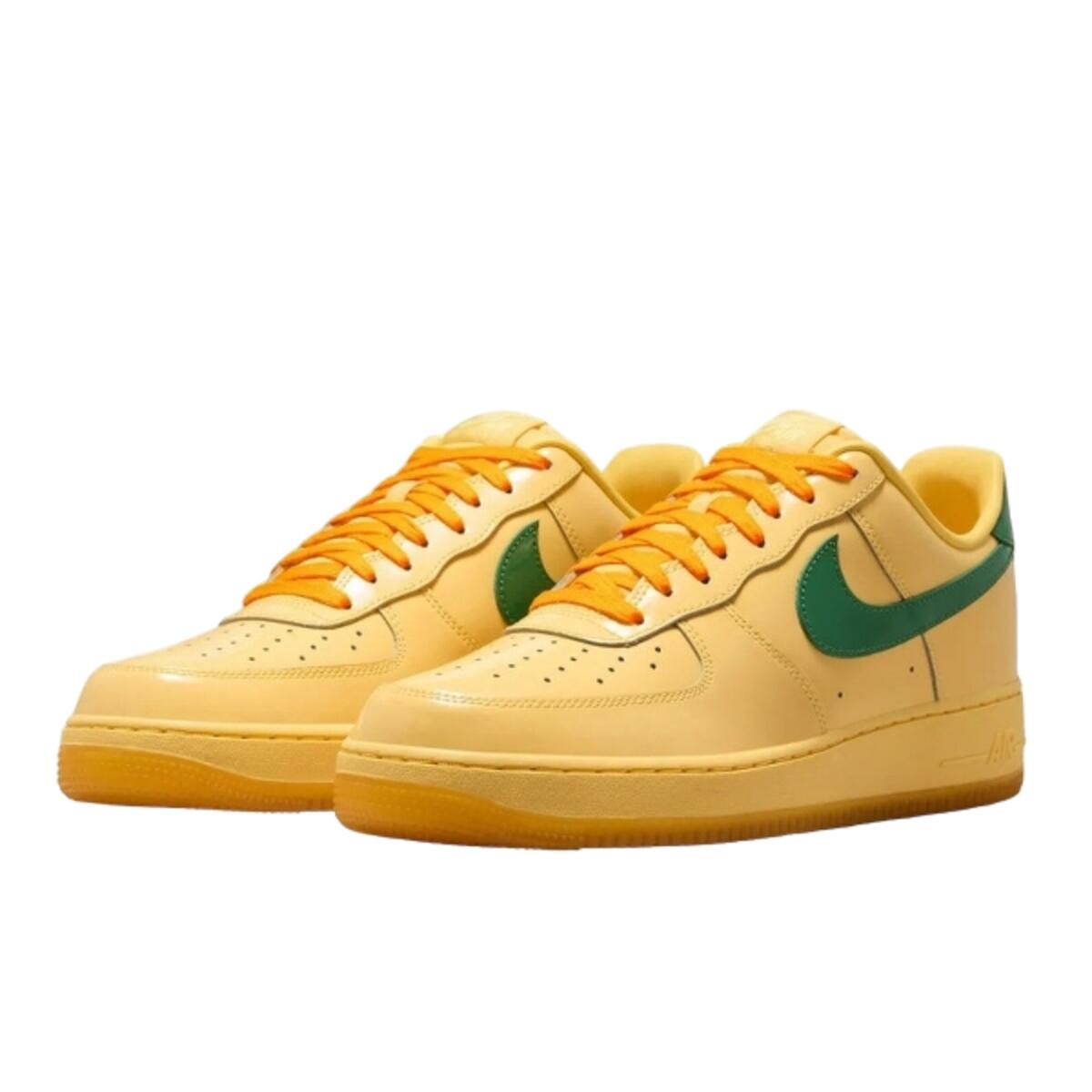 Zapatillas  Air Force 1 Low Patent Leather Topaz Gold Pine Green 2/5
