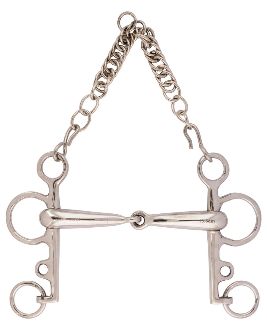 Bocado pelham partido inoxidable   | 12.5 cm | Equitación 1/4