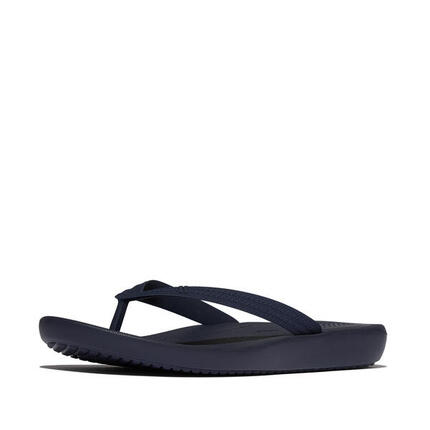 FITFLOP FitFlop Iqushion Mens Textured-Strap Flip-Flops MIDDERNACHTBLAUW 41