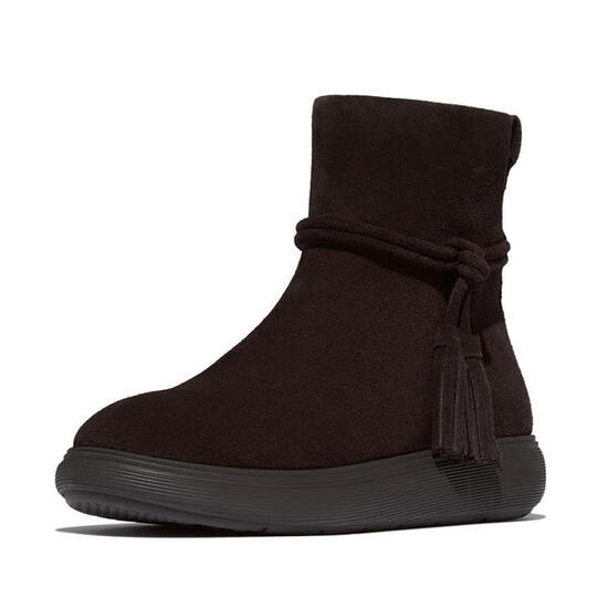 FITFLOP FitFlop IQ-Comff Tassel Suede Short Boots CHOCOLADEBRUIN 40