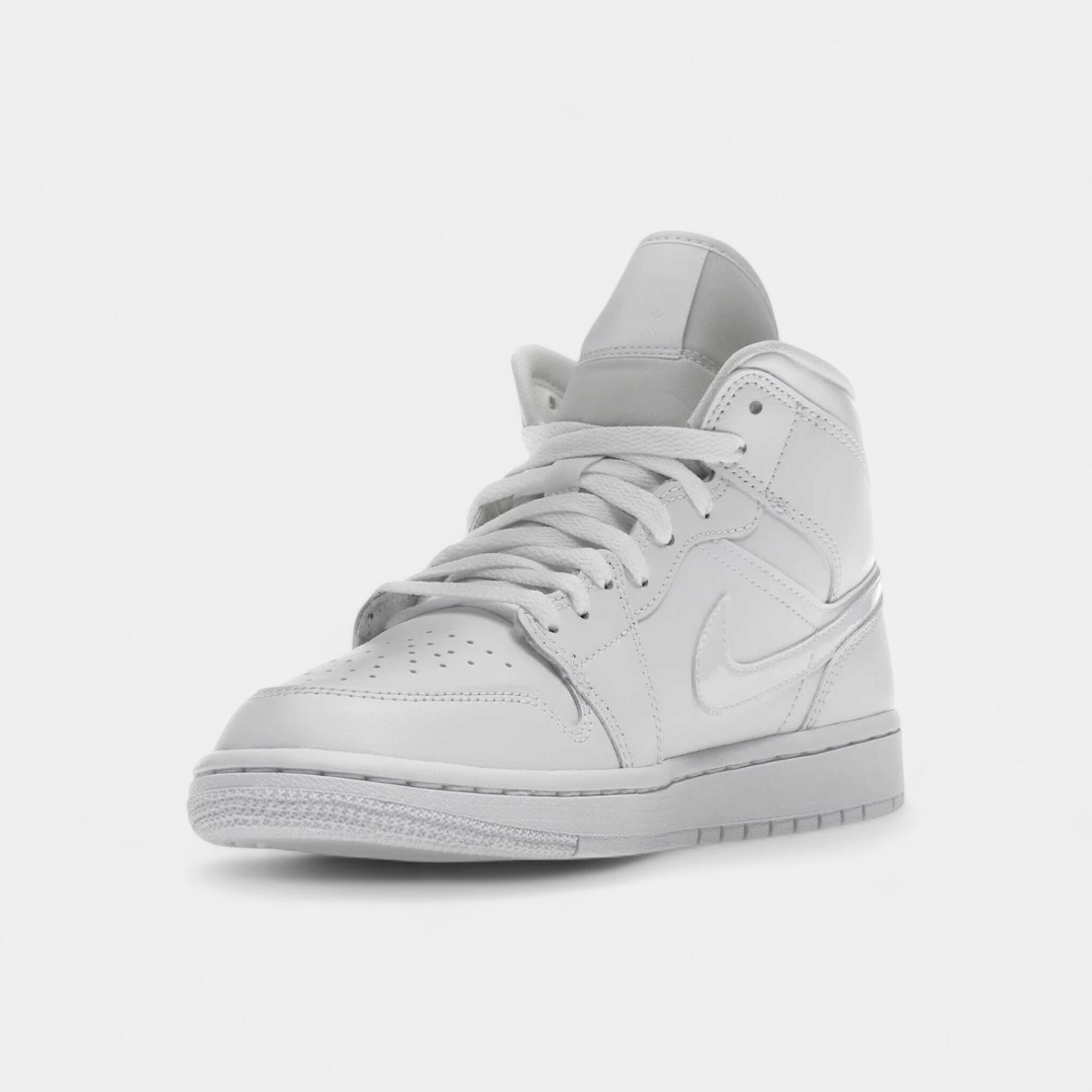 Air Jordan Mid Triple White (2022) (Women's) 3/4