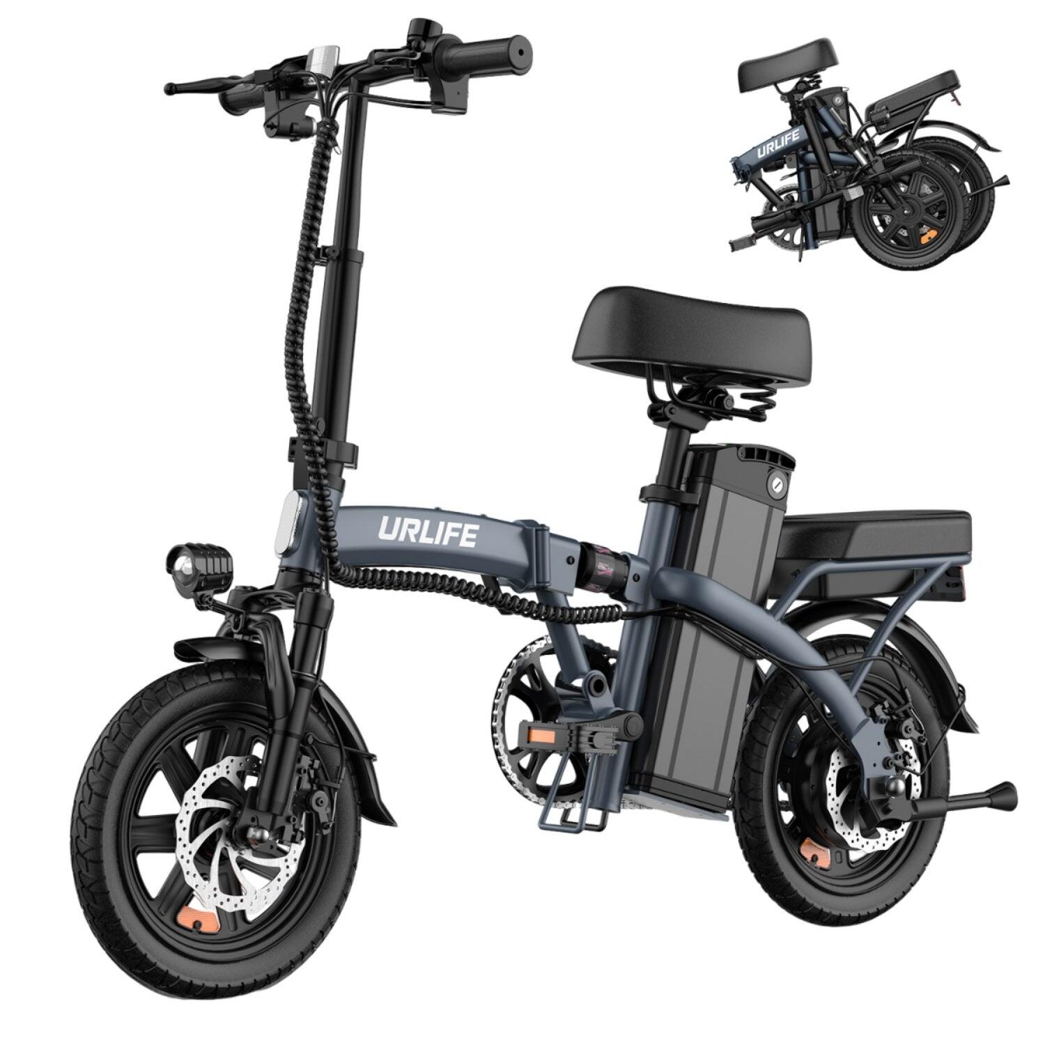 URLIFE F1L E-bike 250W Batterij 48V 7.5Ah  14 Inch Grijs 5/5