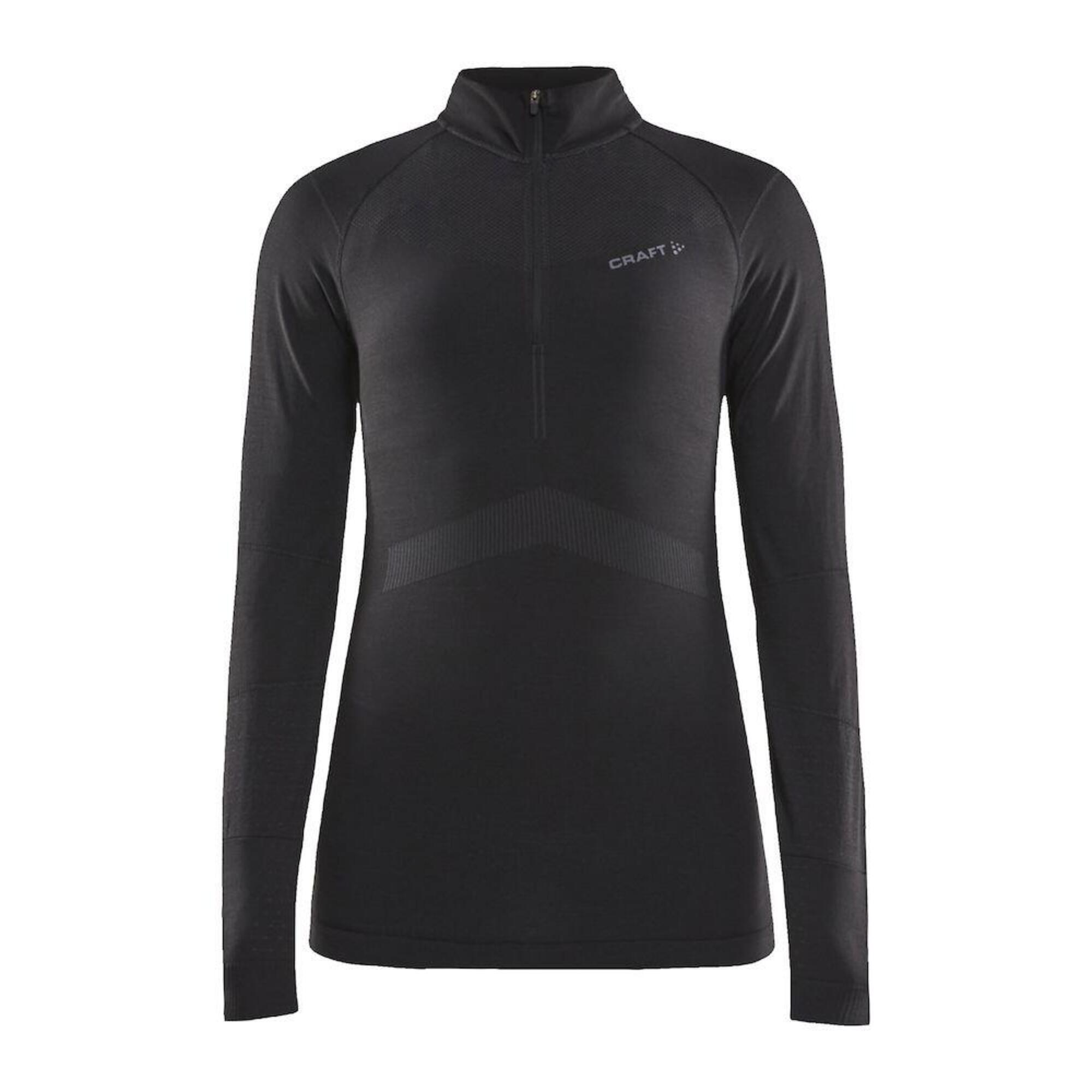 CRAFT Active INTENSITY ZIP Womens Baselayer Black Asphalt