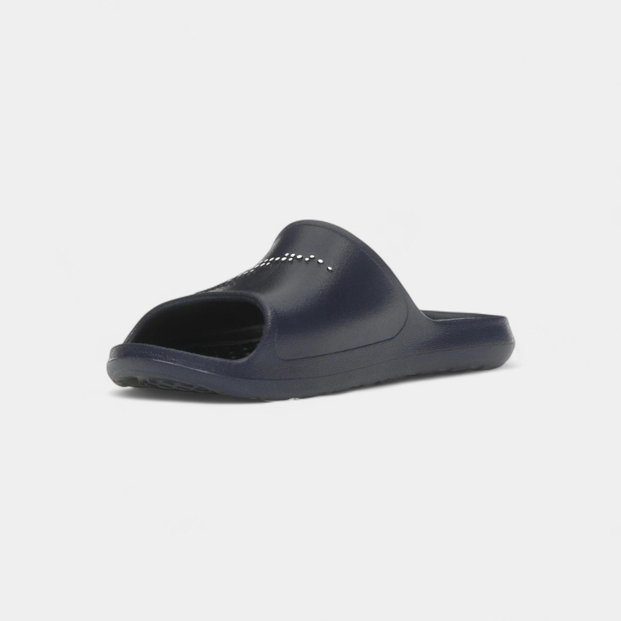 Nike Victori One Shower Slide Polka Dot Swoosh Midnight Navy 3/4