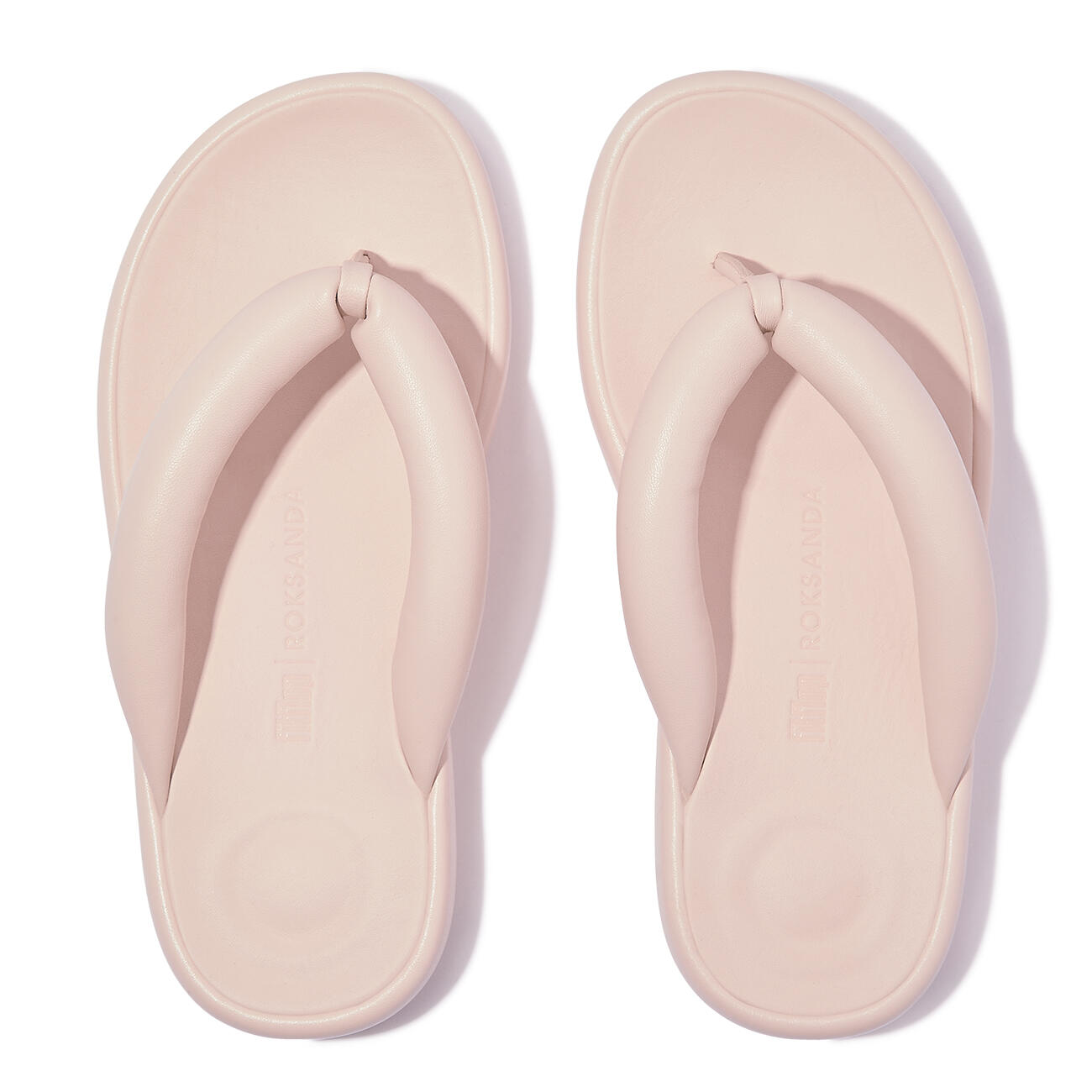 FITFLOP FitFlop Iqushion D-Luxe X Roksanda Pad. Leather Flip-Flops  OYSTER 38 4/7