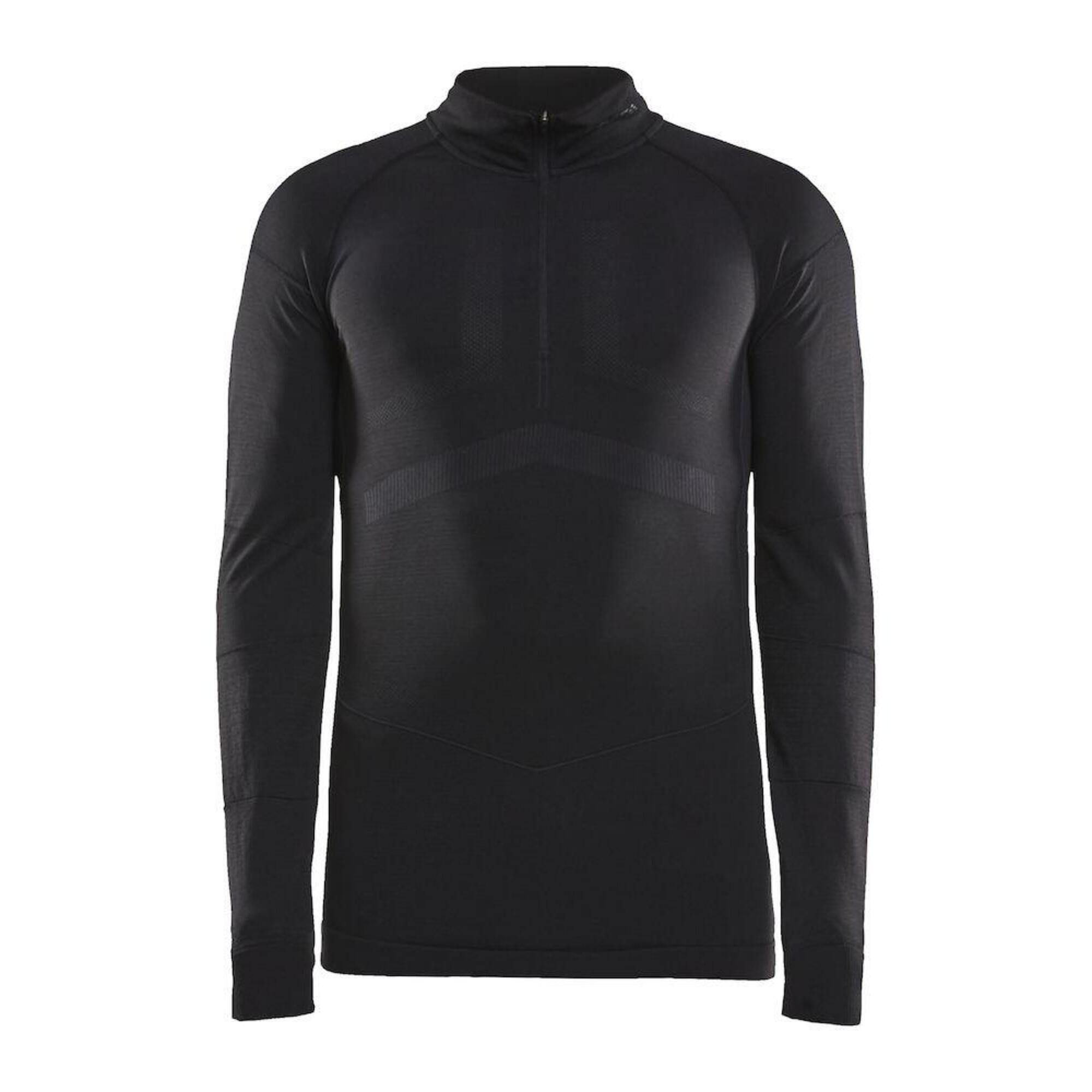 CRAFT Active INTENSITY ZIP Mens Baselayer Black Asphalt