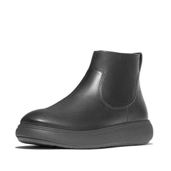 FITFLOP FitFlop IQ-Comff Leather Zip Ankle Boots GEHEEL ZWART 43