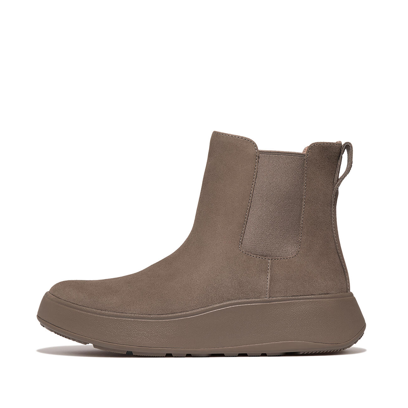 FITFLOP FitFlop F-Mode Suede Flatform Chelsea Boots  MINKY GRIJS 40 3/7
