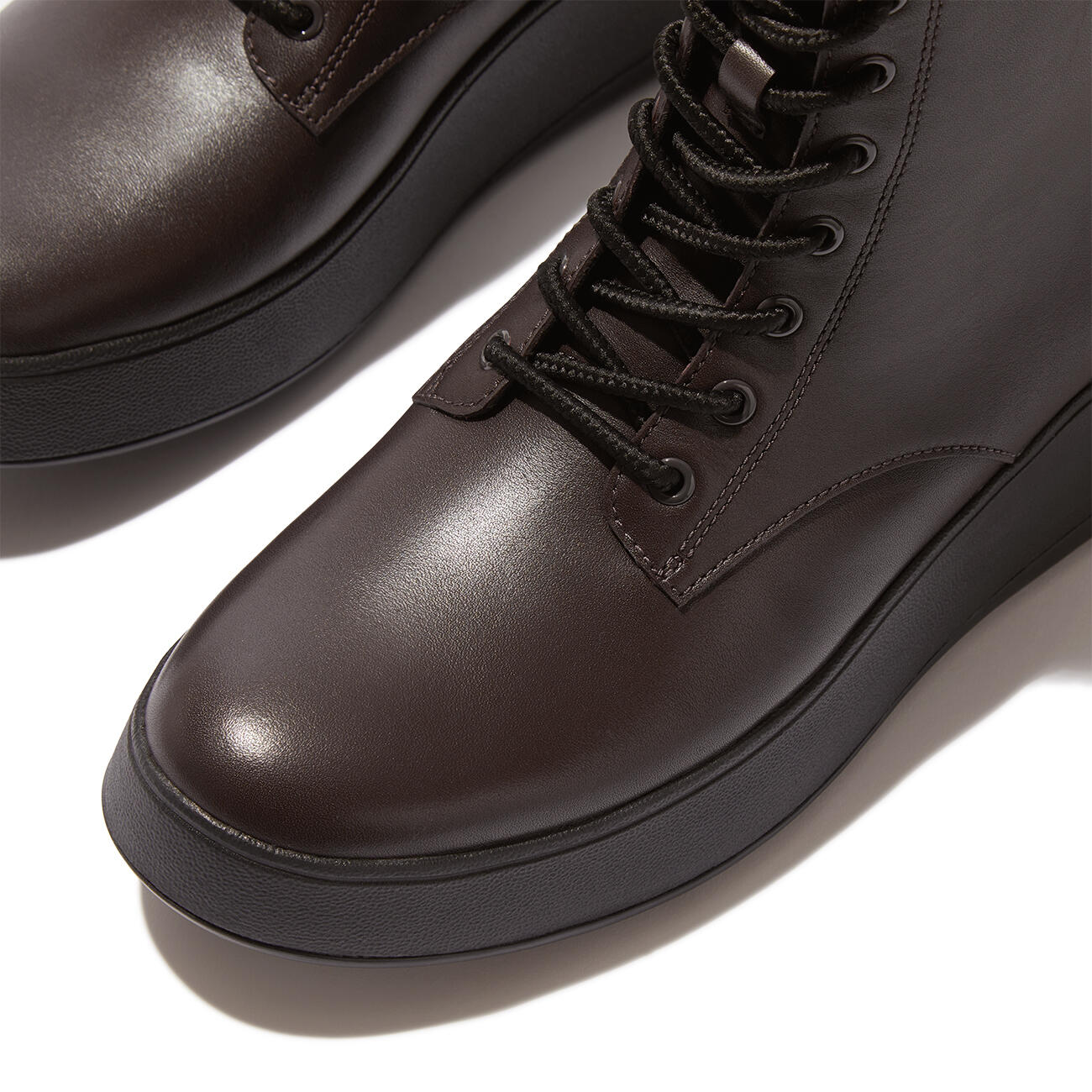 Bottines FitFlop F-MODE en Cuir avec Lacets 5/7