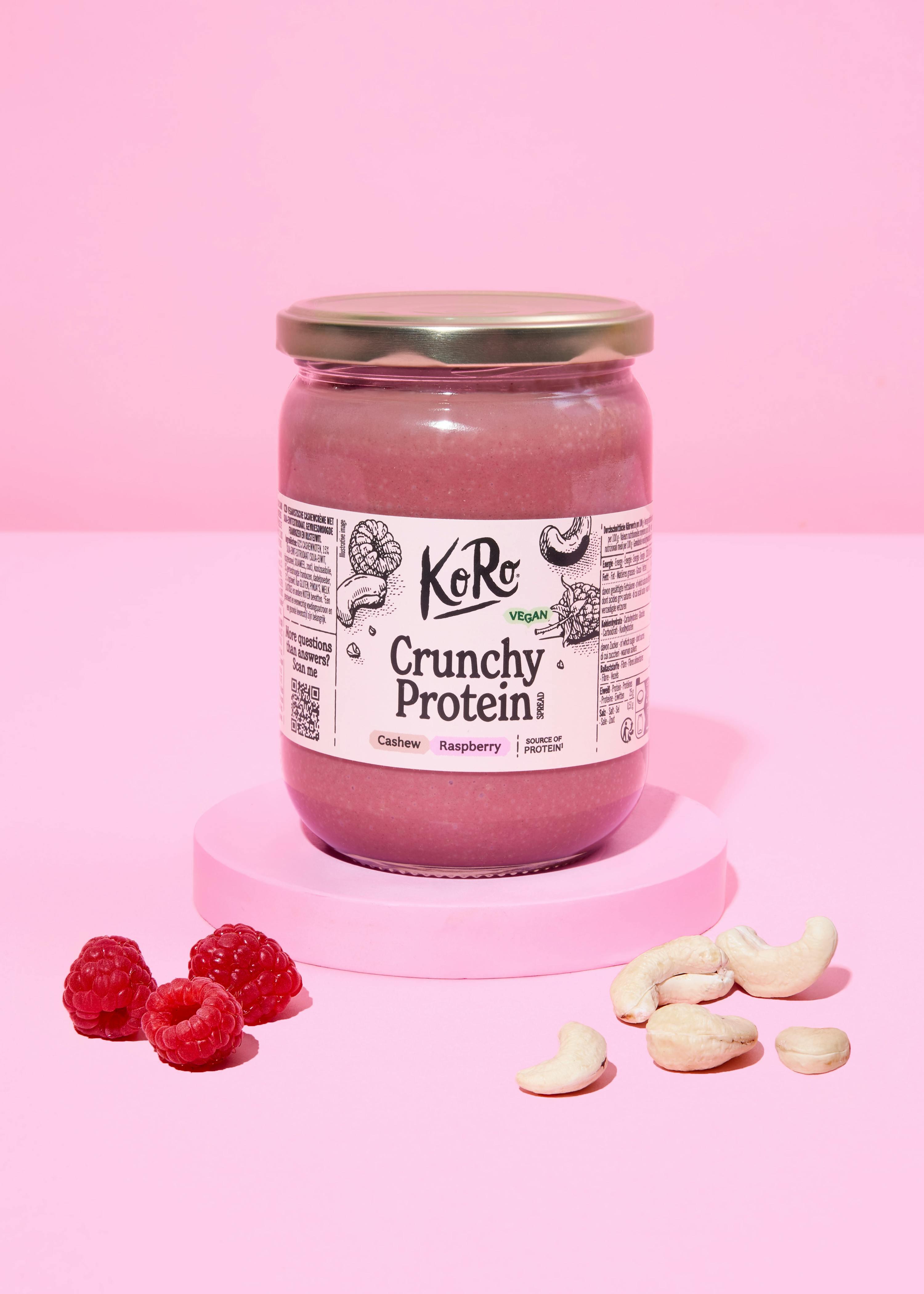 Pâte à tartiner protéinée vegan cajou-framboise 500 g 2/7