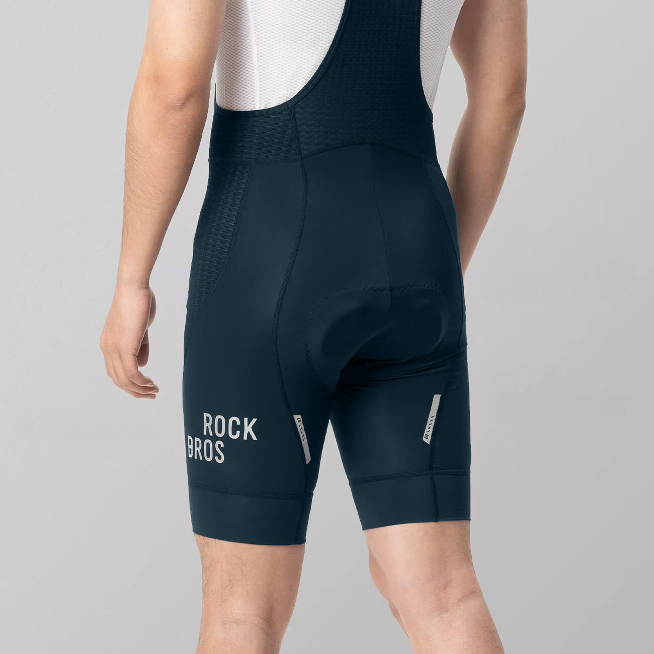 Korte Rockbros-fietsbroeken met bretels en zitkussen 4/7