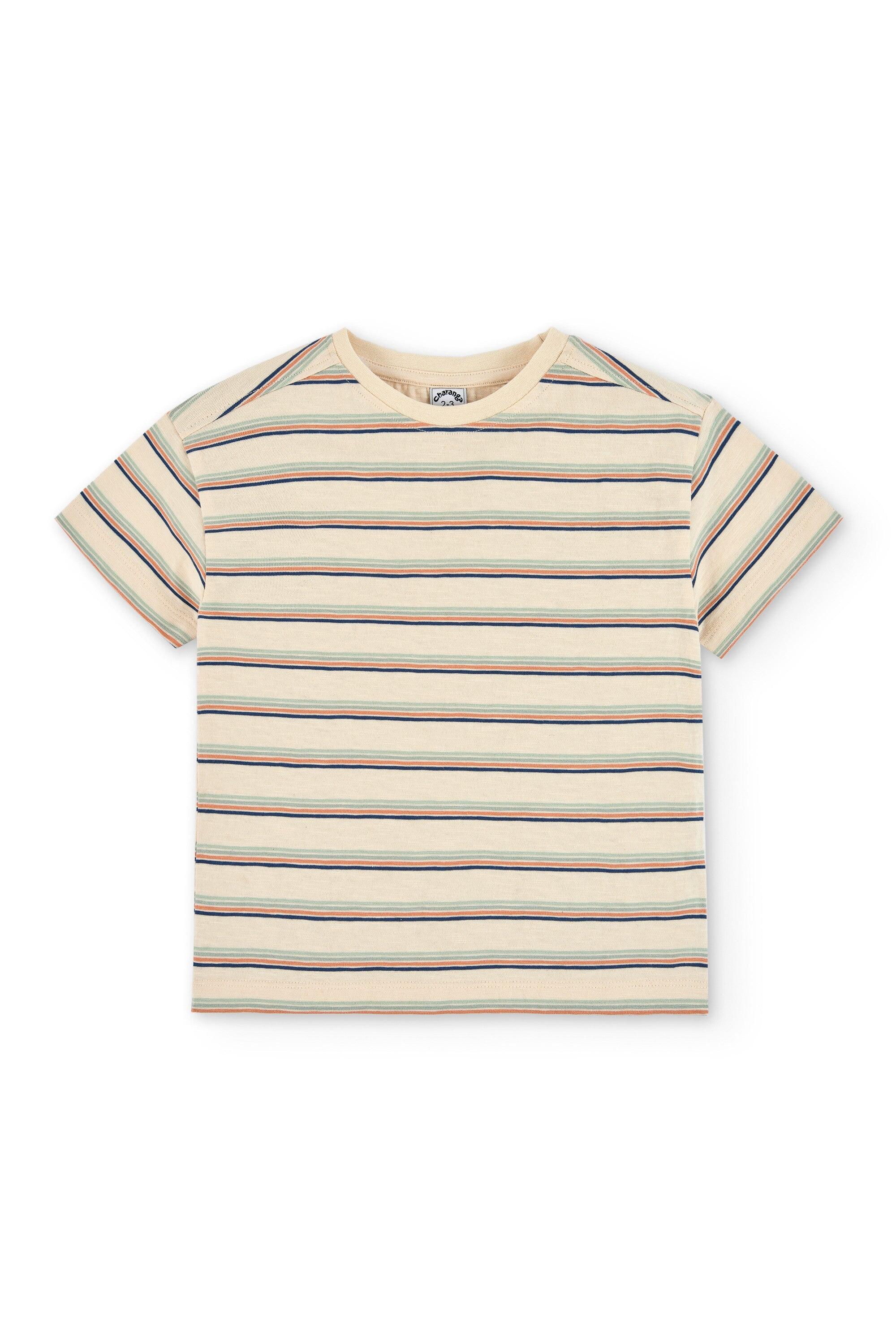 Camiseta niño rayas algodón orgánico 3/5