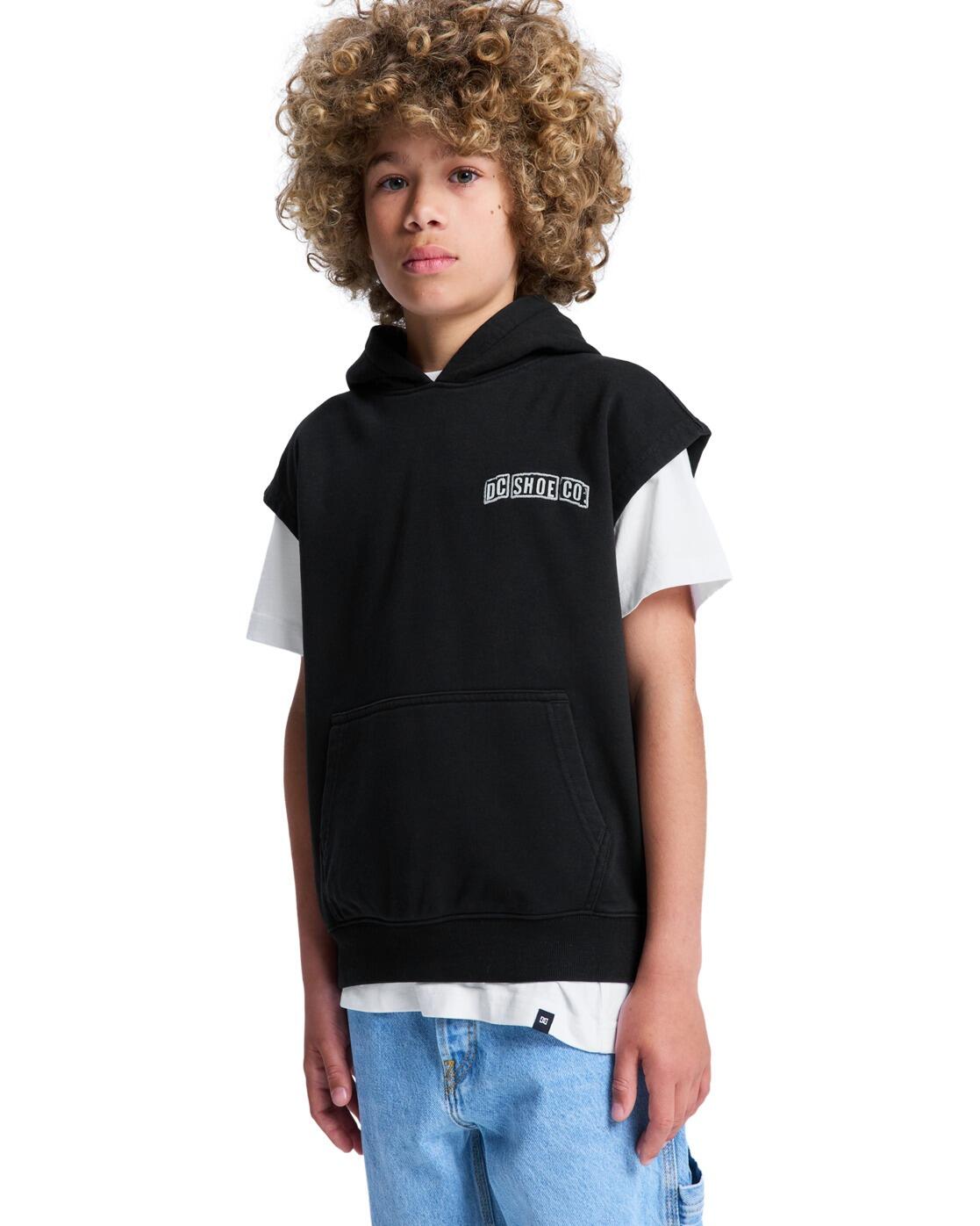 Camiseta sin mangas con capucha GUNNER Negro Niño 3/4