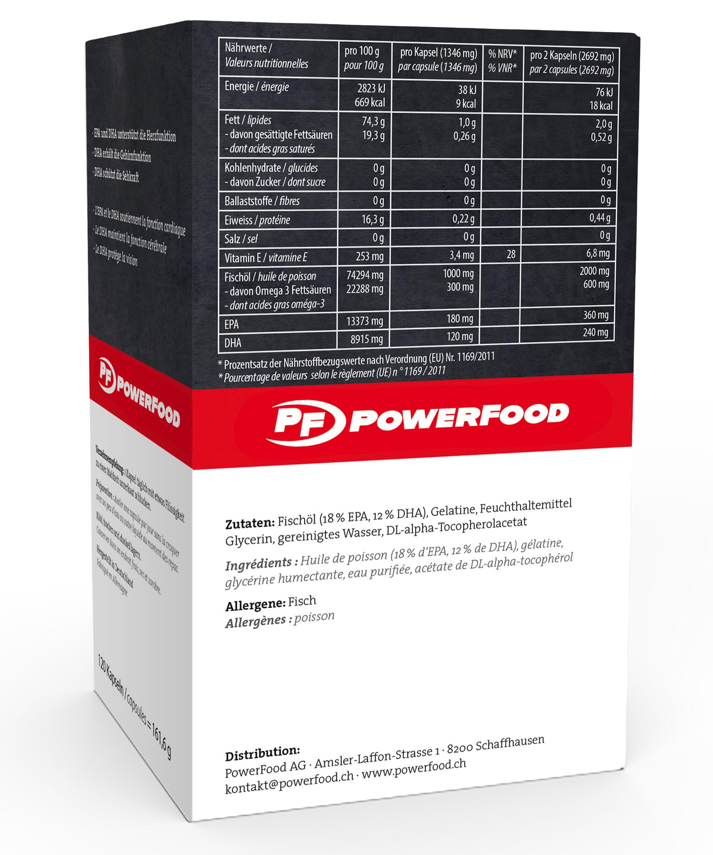 PowerFood Omega-3, 120 Kapseln – Neutral 2/3