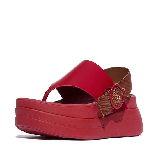 FITFLOP FitFlop F-Mode X Roksanda Leather/Webbing Sandals KARMOZIJNROOD/TAN 41
