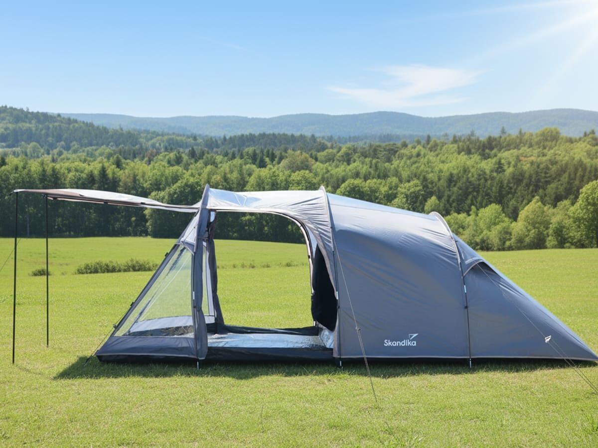 Tente tunnel Helgver 3 Sleeper - 3 personnes - grande avancée - cabine sombre 2/7