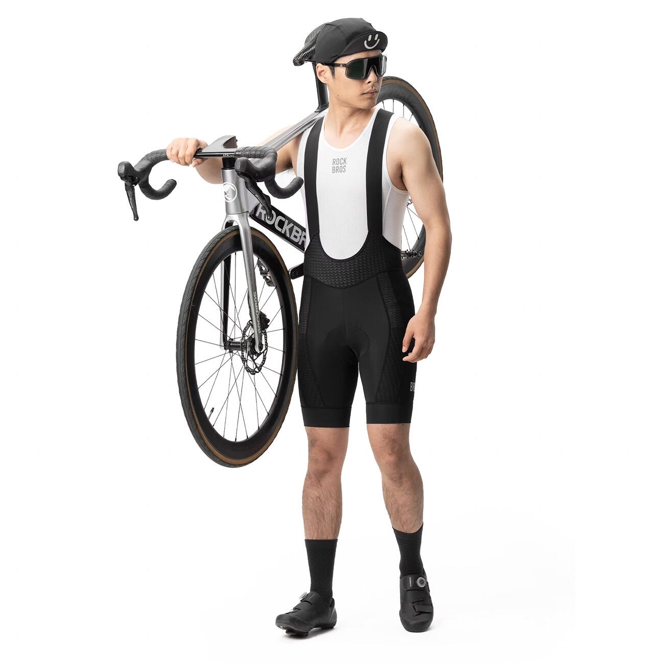 Pantaloncini da ciclismo Rockbros corti con bretelle e imbottitura 3/7