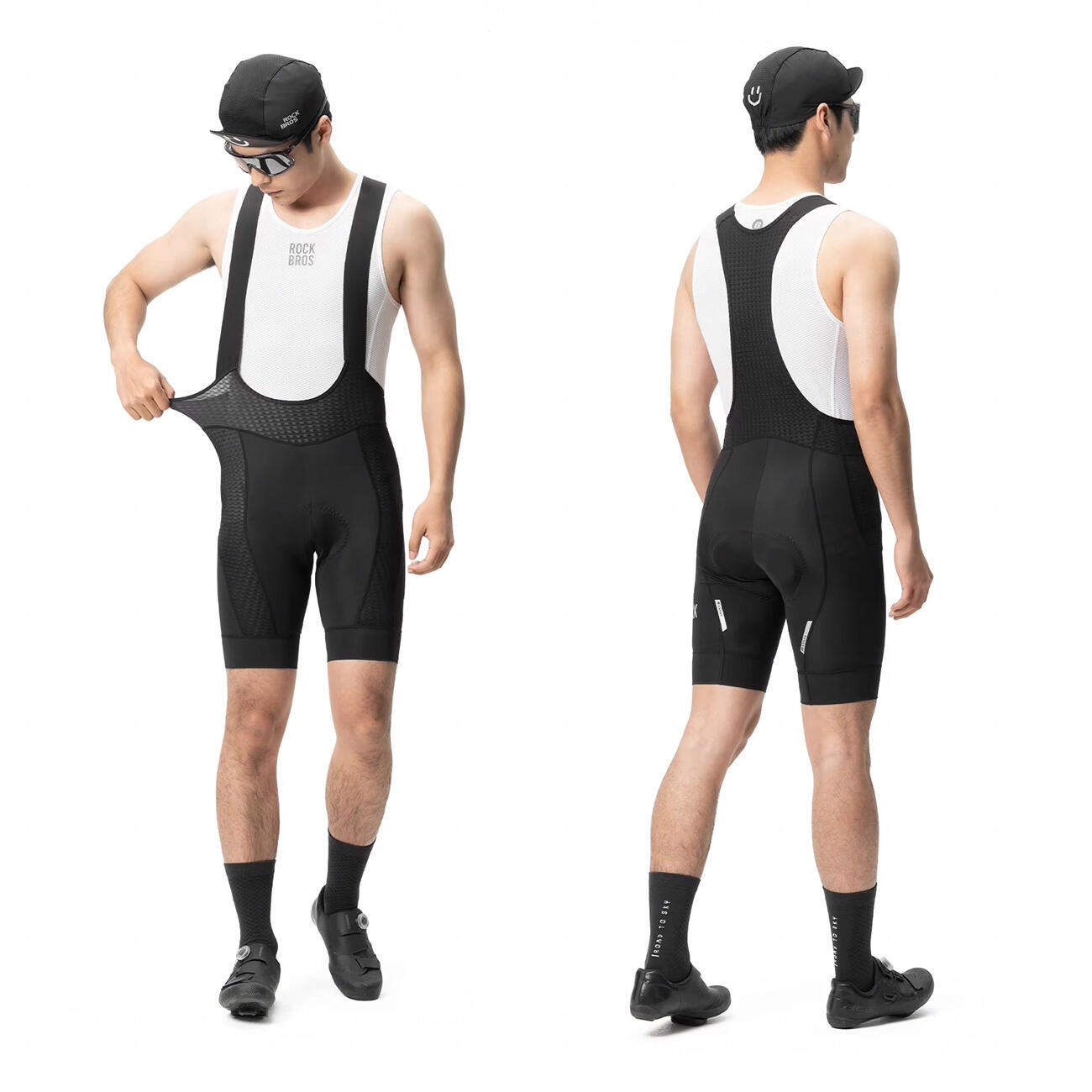 Pantaloncini da ciclismo Rockbros corti con bretelle e imbottitura 4/7