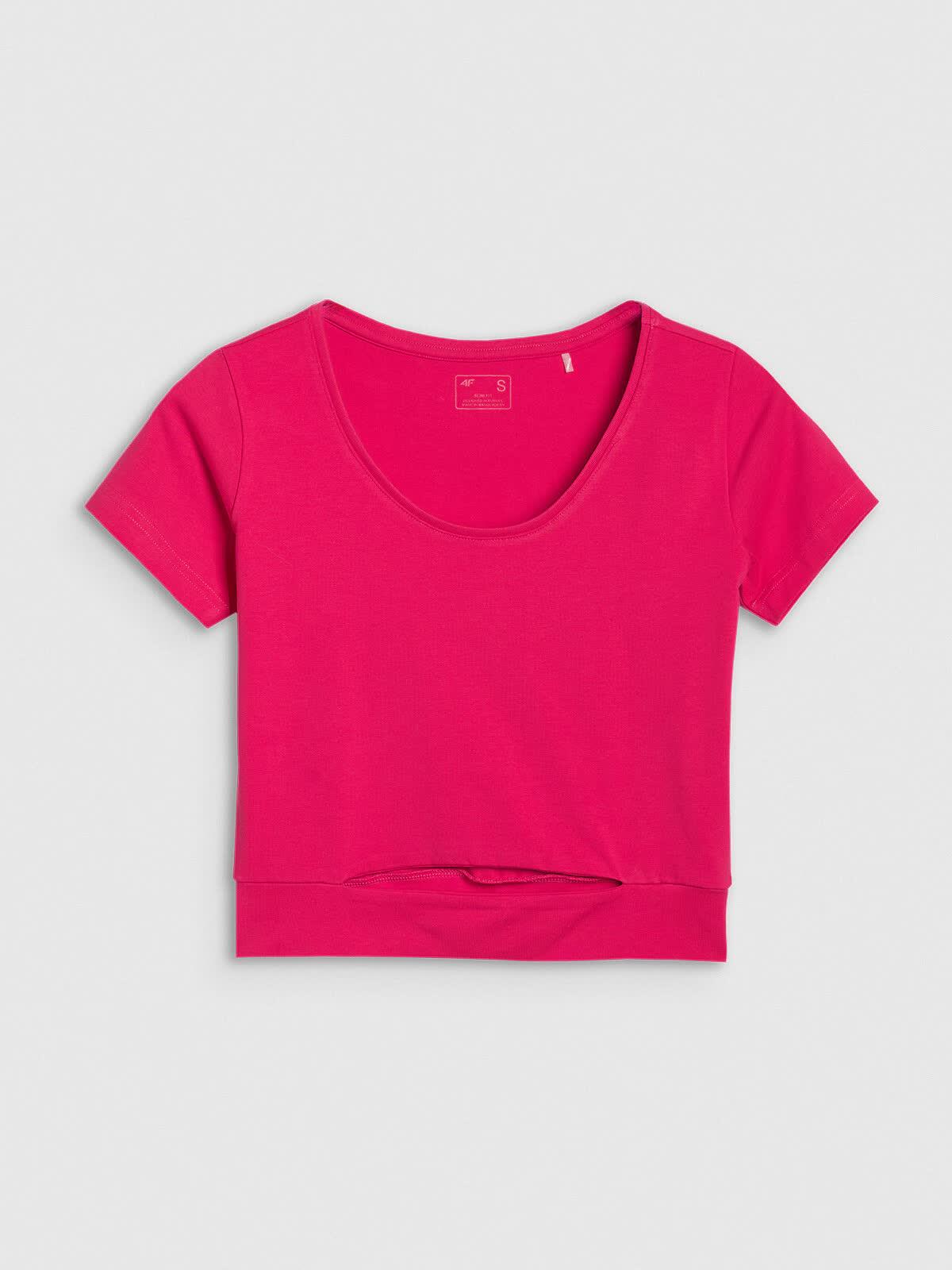 T-shirt crop top gładki damski 4F 4FRSS25TTSHF2695 6/6