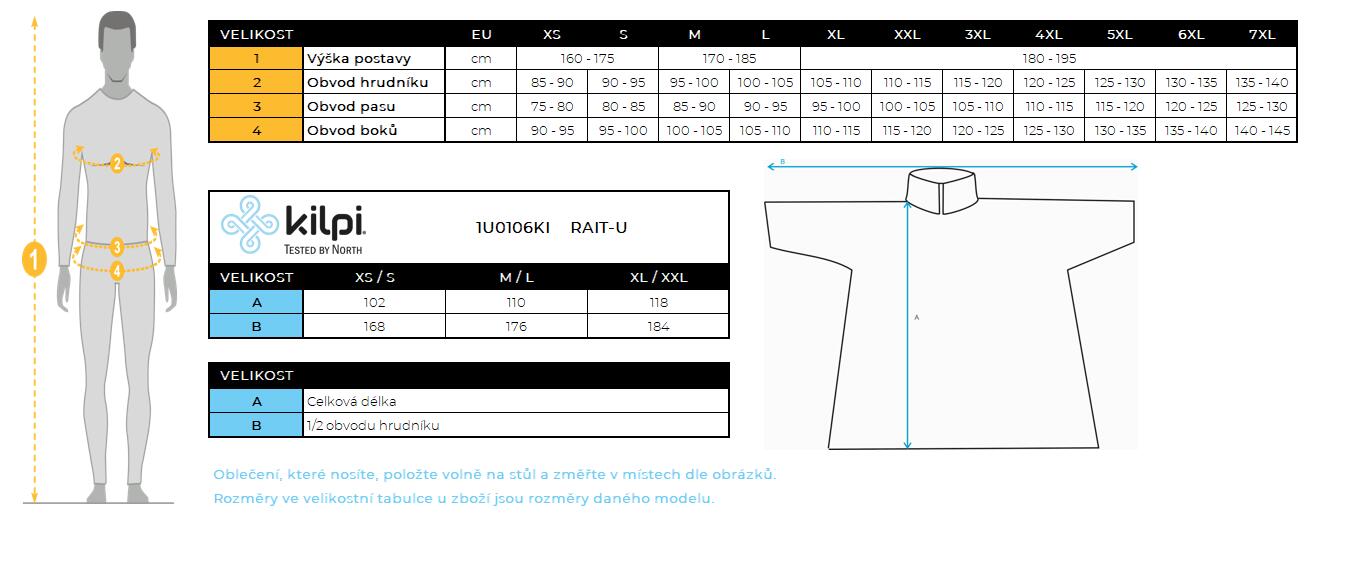 Unisex regenjas Kilpi RAIT-U 7/7