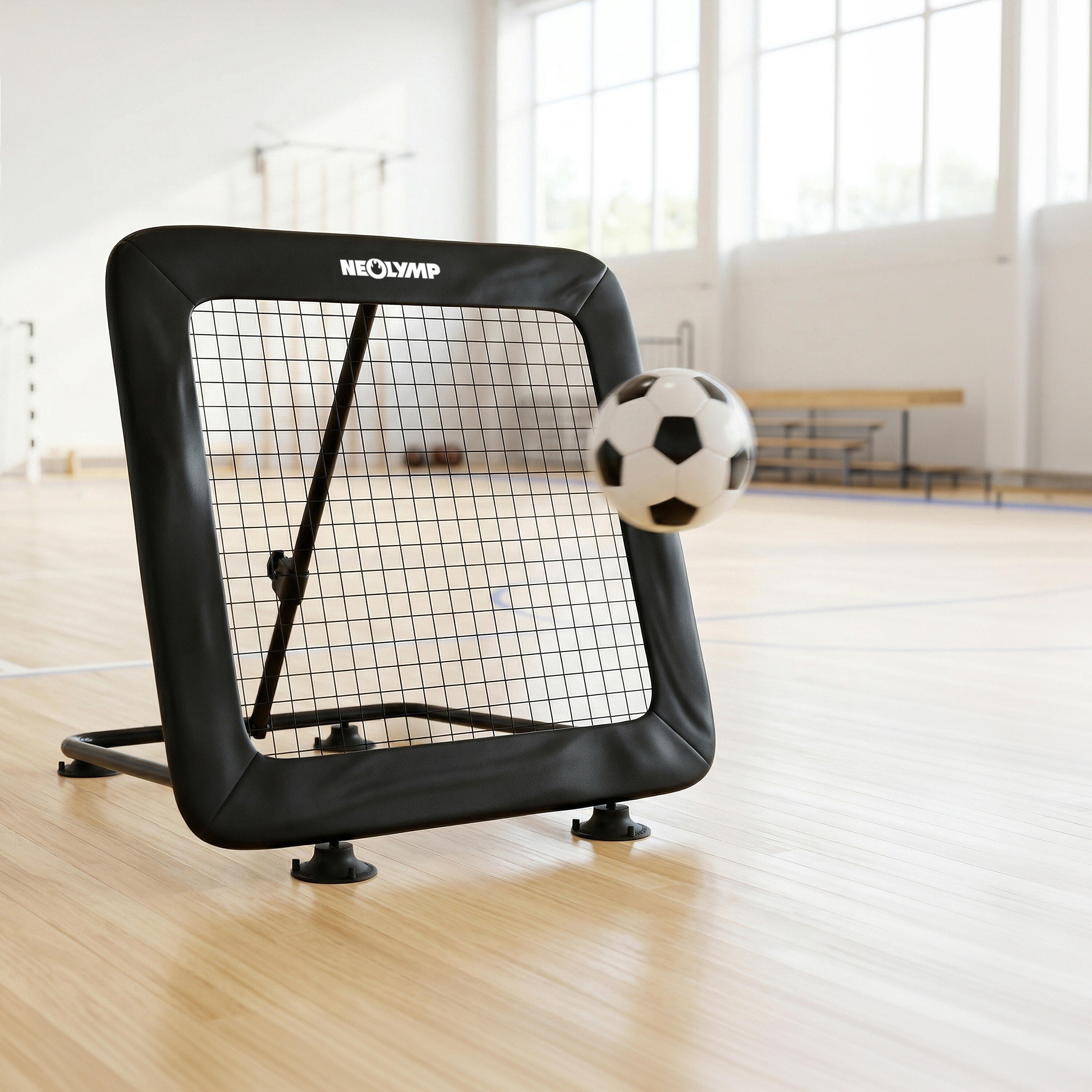 Fußball Rebounder stufenlos verstellbar – Training für Indoor & Outdoor Einsatz 2/7