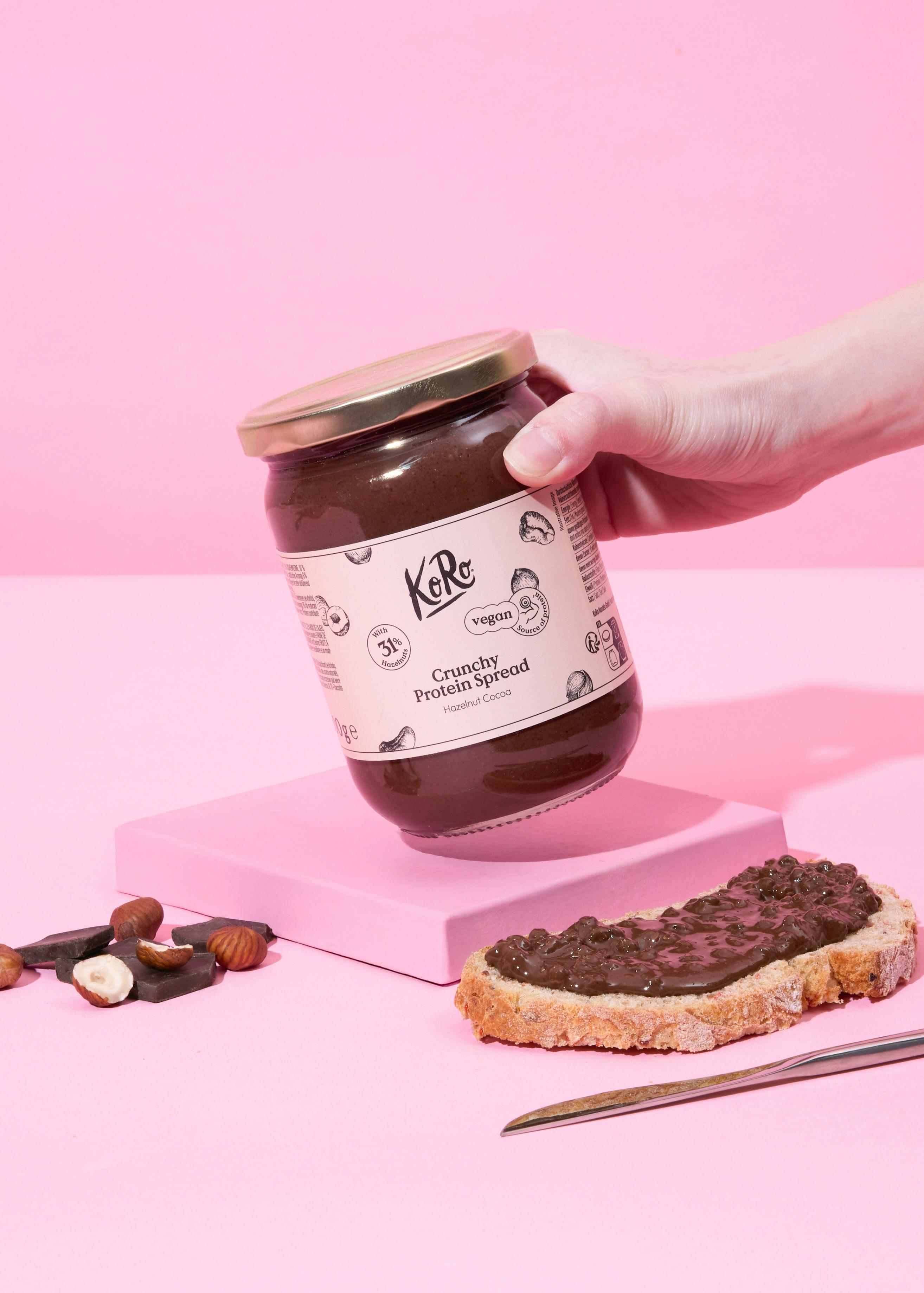 Pâte à tartiner crunchy protéinée noisette-cacao vegan 500 g 4/7