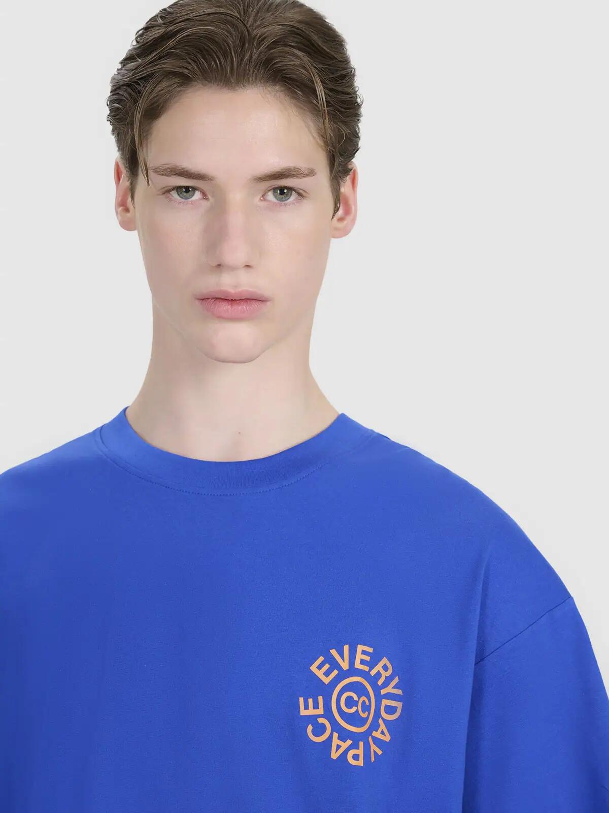 T-shirt oversize z nadrukiem męski 4F 4FWSS25TTSHM1979 3/7