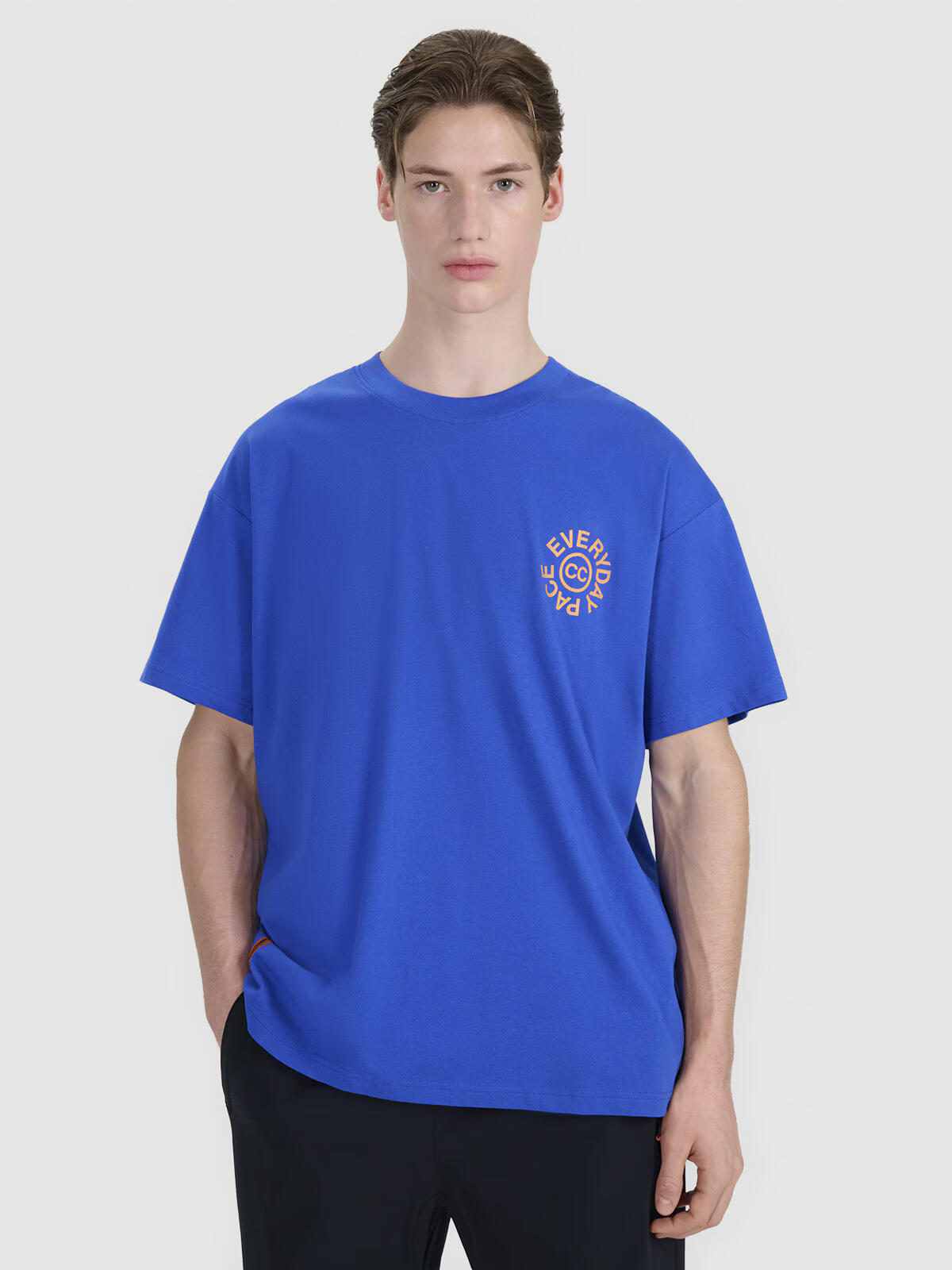 T-shirt oversize z nadrukiem męski 4F 4FWSS25TTSHM1979 5/7