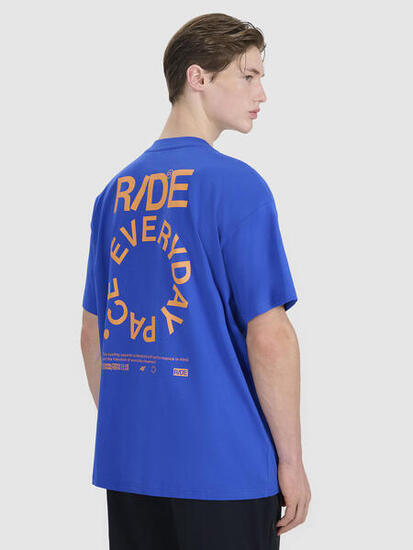 T-shirt oversize z nadrukiem męski 4F 4FWSS25TTSHM1979
