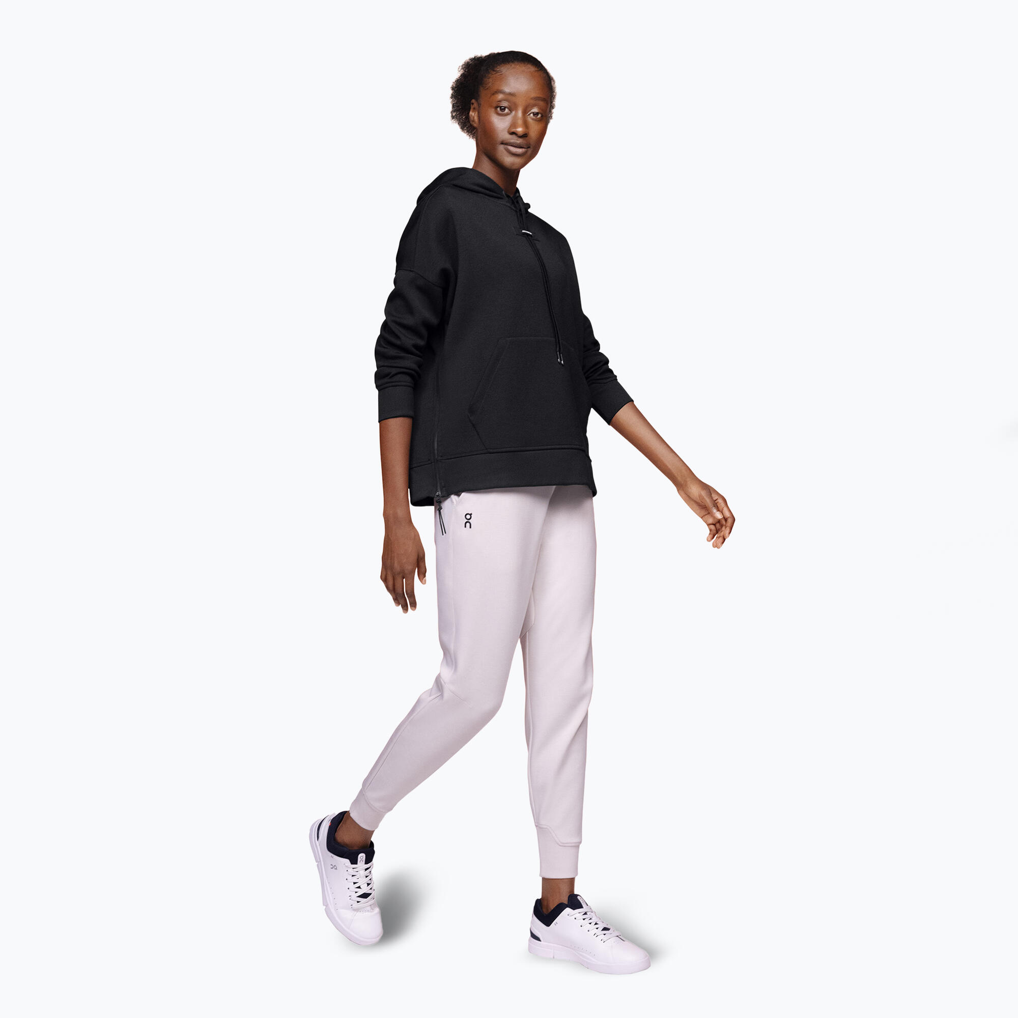 -RUNNING HOODIE BLACK WOMAN 2/6