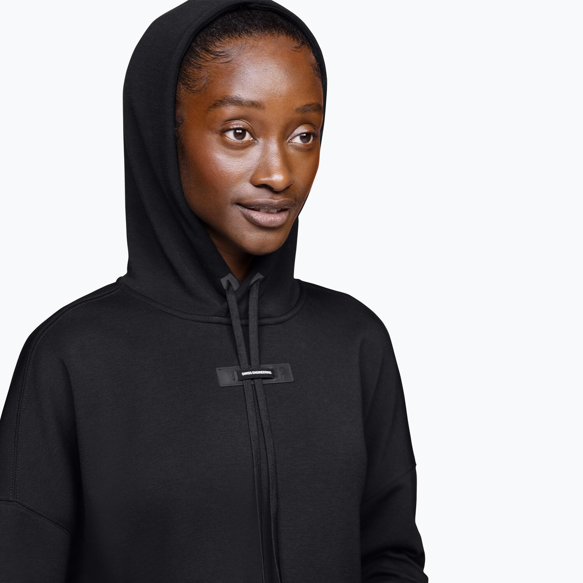 -RUNNING HOODIE BLACK WOMAN 5/6