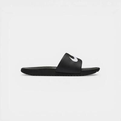 Nike kawa slide black white (gs)