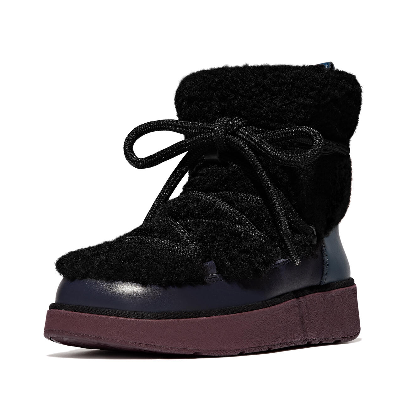 FITFLOP FitFlop Gen-FF X Roksanda Curly-Shearling Lace Ankle Boots  ZWART MIX 37 6/7