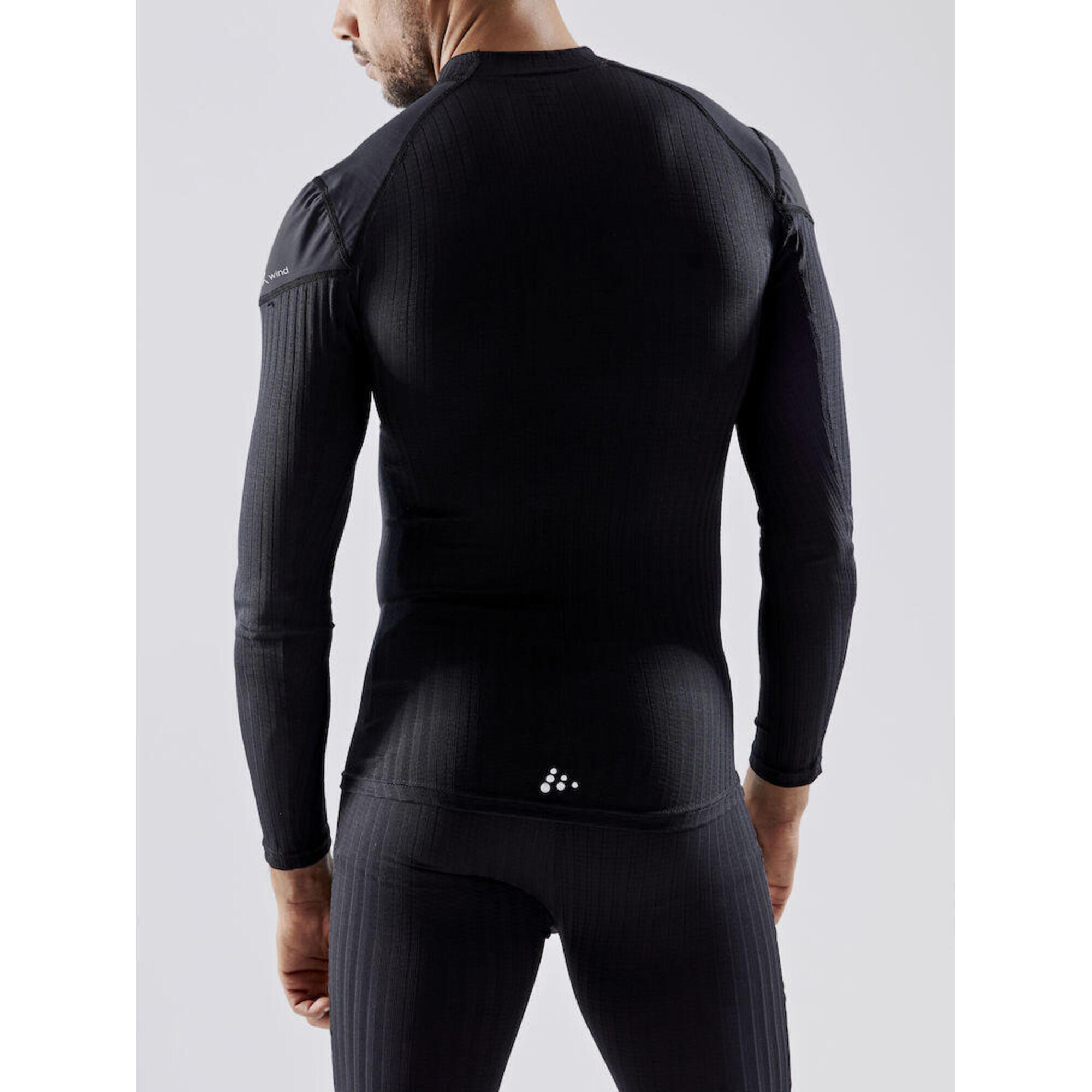 ACTIVE EXTREME X WIND LONG SLEEVE BASELAYER MEN BLACK GRANITE 2/3