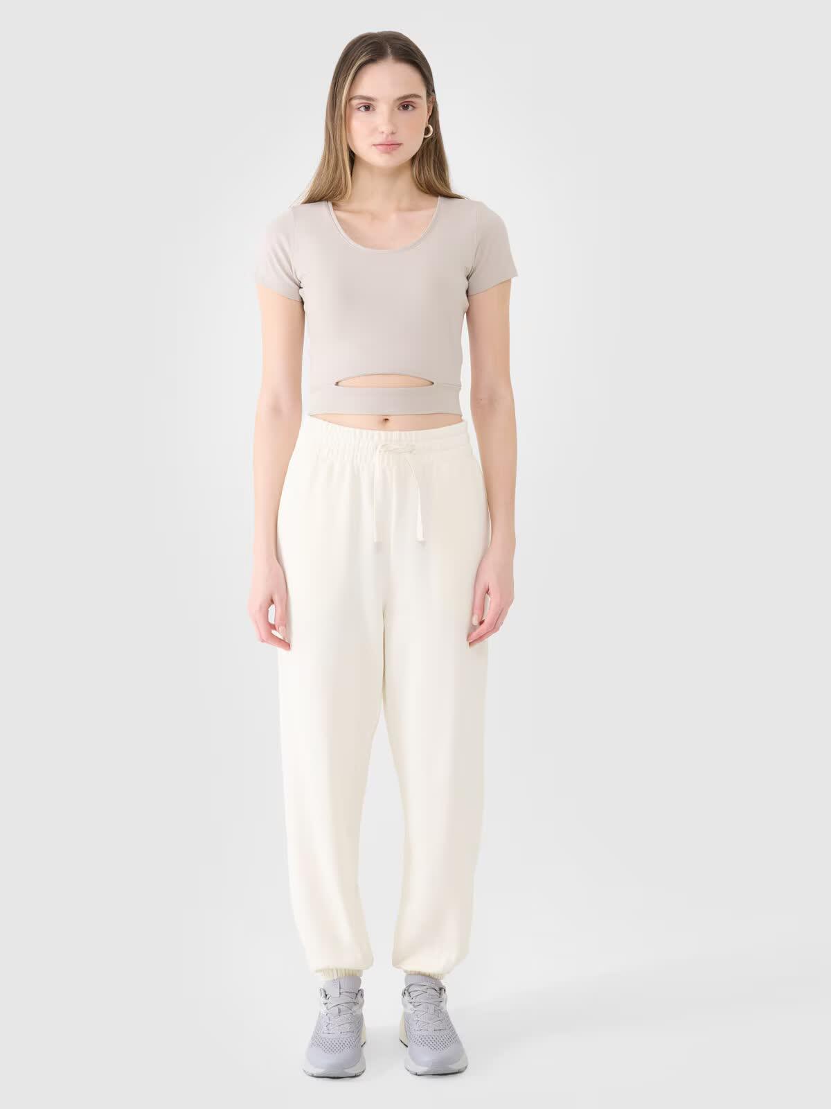 T-shirt crop top gładki damski 4F 4FRSS25TTSHF2695 6/6