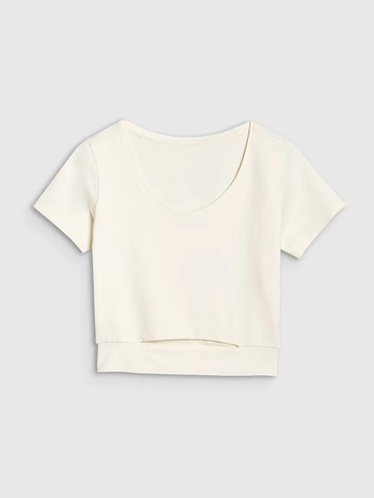T-shirt crop top gładki damski 4F 4FRSS25TTSHF2695 5/6