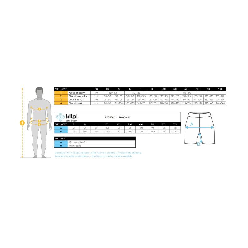 Pantaloni scurti KILPI Navia, Negru, Barbati