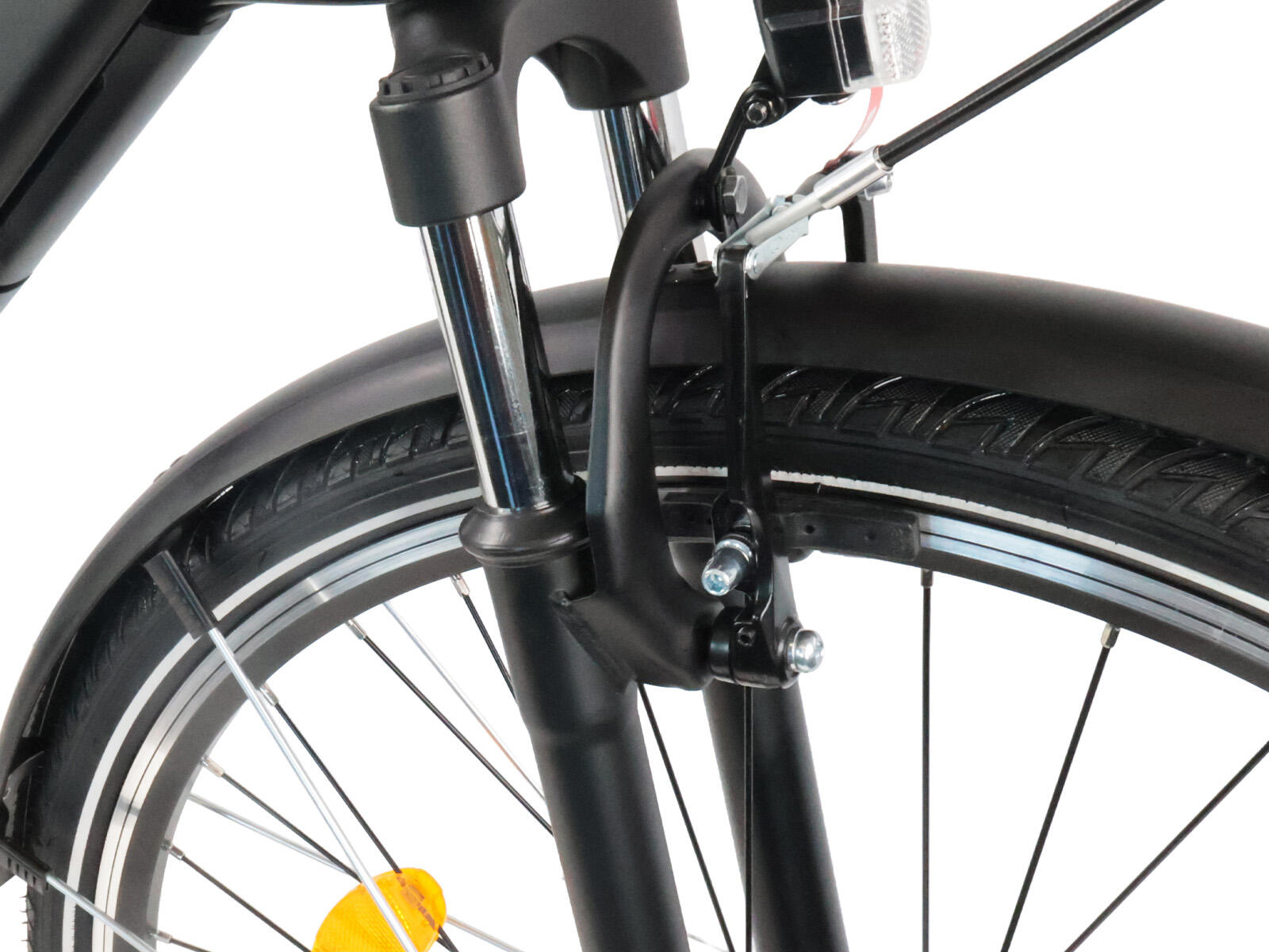 Unisex elektrische stadsfiets 10.4Ah 28 inch zwart Urban 3/4