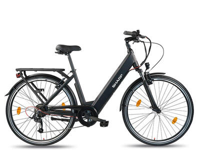 Sharp urban elektrische stadsfiets 10.4ah 28 inch zwart