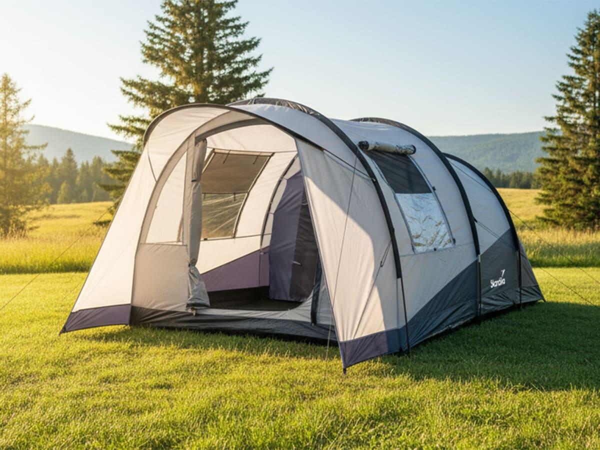 Tente tunnel Helgver 4 Sleeper - 4 personnes - grande avancée - cabine sombre 2/7