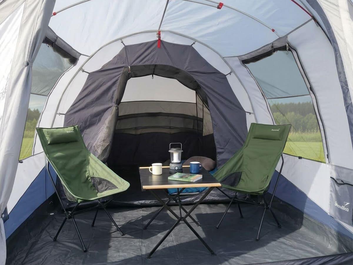 Tente tunnel Helgver 4 Sleeper - 4 personnes - grande avancée - cabine sombre 4/7