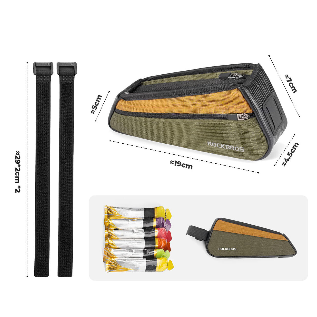 Torba rowerowa Rockbros na górną rurę ramy 0,25L 4/6