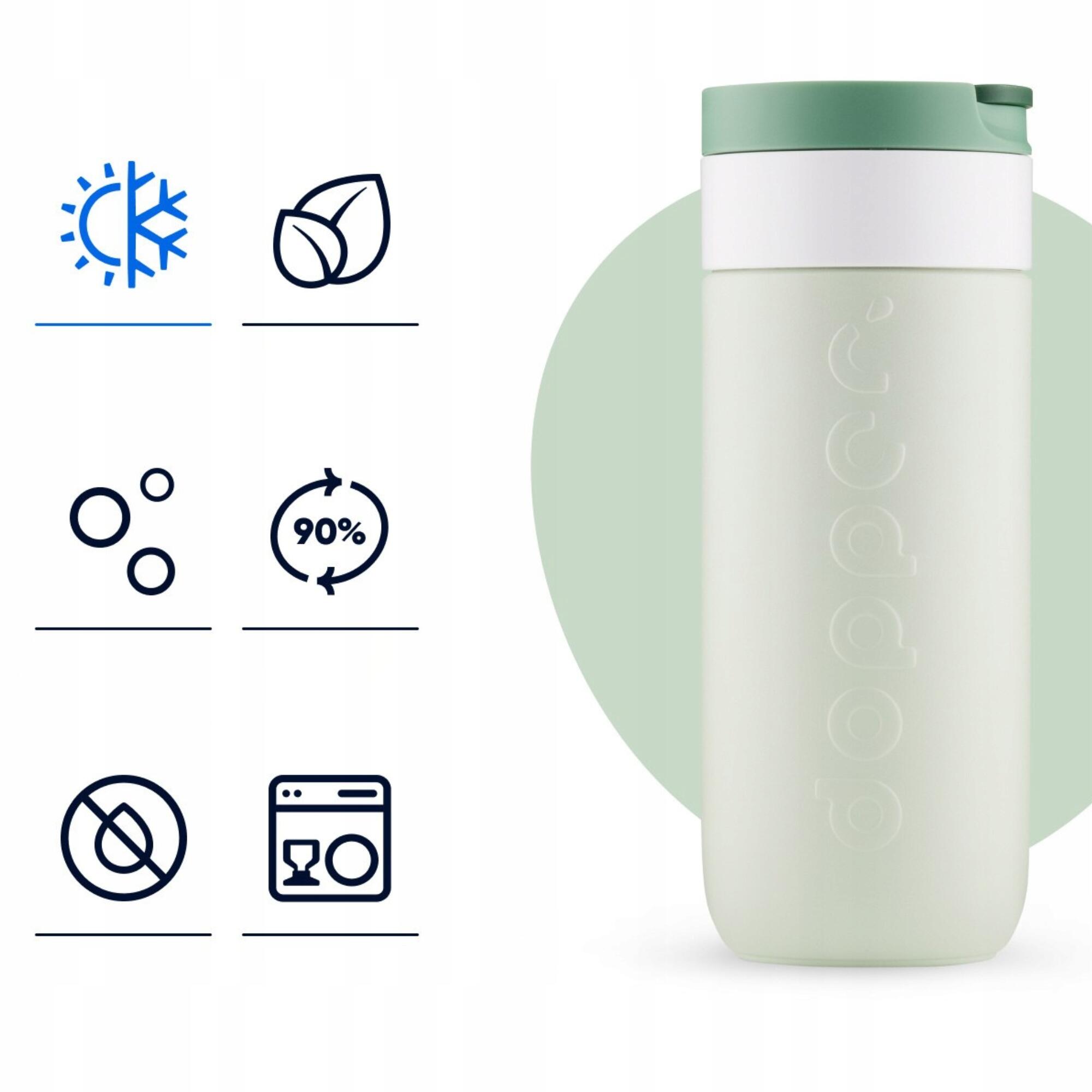 Kubek termiczny Dopper Travel Mug 400ml Forest Green ciepłe zimne gazowane 4/7