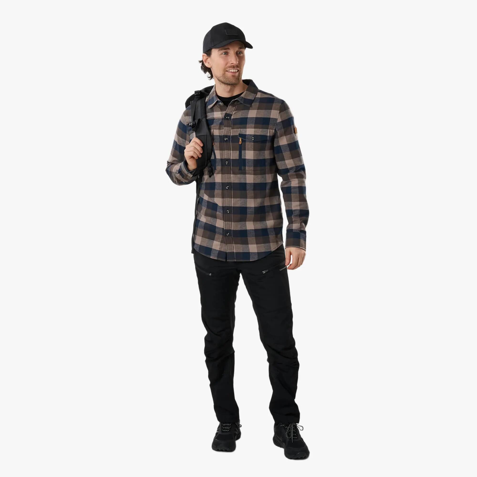 Chemise randonnée homme manches longues respirante Nordkap Flannel II 3/8