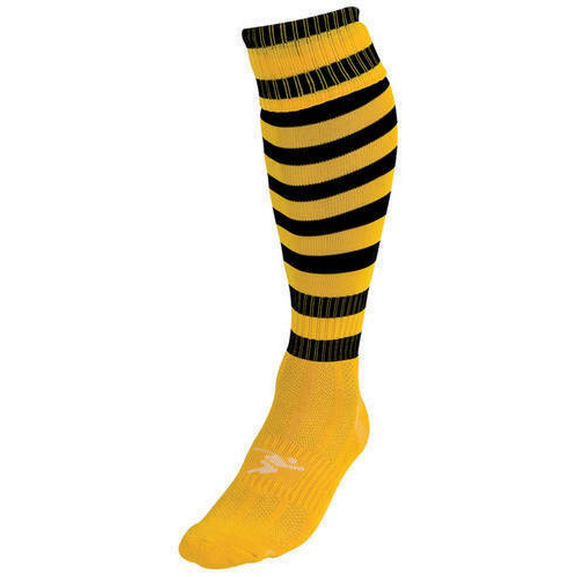 PRECISION Unisex Adult Pro Hooped Football Socks (Gold/Black)