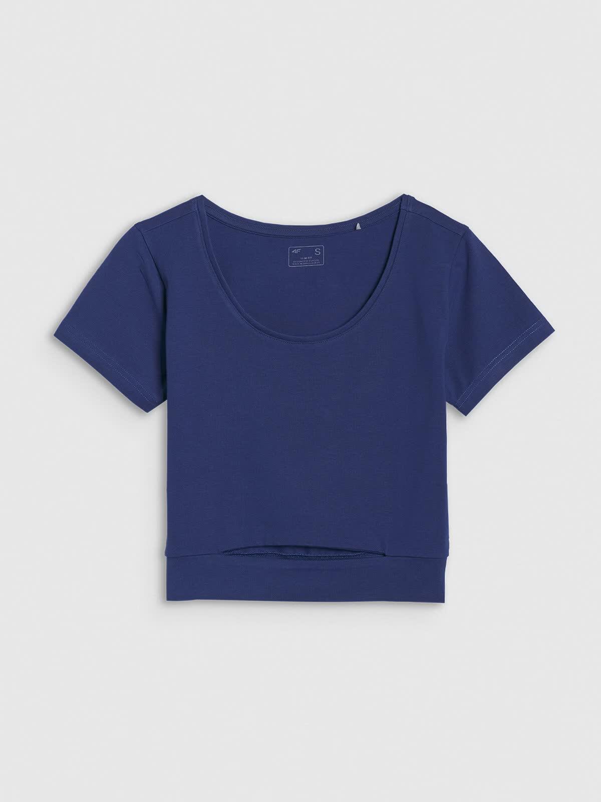 T-shirt crop top gładki damski 4F 4FRSS25TTSHF2695 5/6