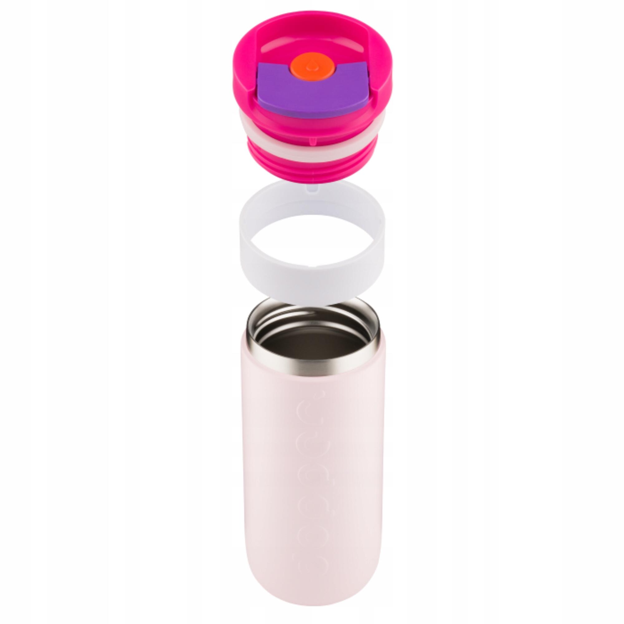 Kubek termiczny Dopper Travel Mug 400ml Berry Pink ciepłe zimne gazowane 3/7